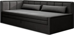 Tmavosivá ženilková rozkladacia/s úložným priestorom pohovka 214 cm Fulgeo – ELTAP