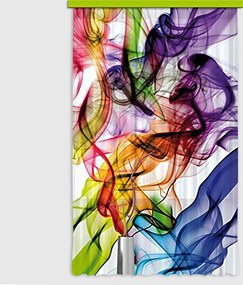 Dizajnový záves - Farebný dym - 140x245 cm