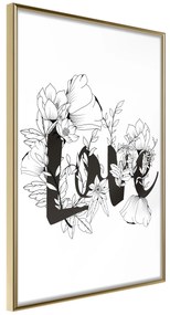 Artgeist Plagát - Love With Flowers [Poster] Veľkosť: 20x30, Verzia: Čierny rám