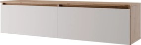 Závesná TV skrinka Asko Living, 135 cm, dub artisan/biela