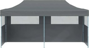 Multidom Skladací párty stan s bočnými stenami 3x6 m antracitový