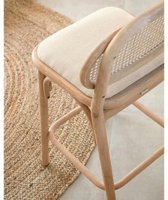 Barová stolička z dubového dreva v prírodnej farbe (výška sedadla 65 cm) Doriane – Kave Home