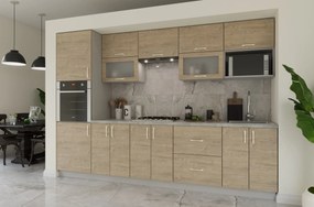 Kuchynská linka 300 NOEMI 79, dub saténový