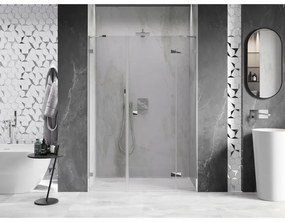 Mexen Lunar, pravé otočné sprchové dvere 140 cm, číre sklo, chrómový profil, 834S-140-050-01-00-P
