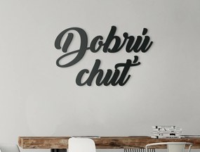 drevko Drevený nápis Dobrú chuť do kuchyne a jedálne Rozmer obrazu: 27 x 44,5 cm, Farba dekorácie: Čierna