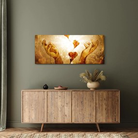Obraz - Maľba rúk plných lásky (120x50 cm)
