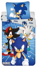 Modrá detská obliečka na jednolôžko z mikrovlákna 140x200 cm Sonic – Jerry Fabrics