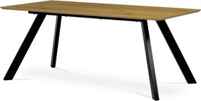 Jedálenský stôl 180x90 cm HT-723 OAK dub / čierne nohy