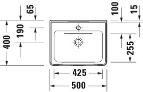 Duravit 742500060 - Závesné umývadlo D-NEO 50x40 cm keramika/lesklá biela