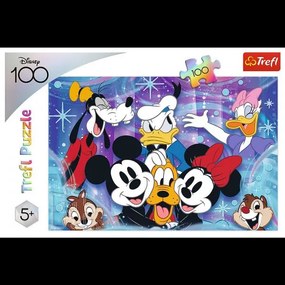 Puzzle Trefl V Disneyho svete je zábava 100 dielikov 41x27,5cm v krabici 29x20x4cm