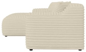 Béžová menčestrová rohová pohovka (ľavý roh/s leňoškou) Martin – Ropez