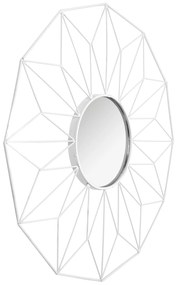 Dekorstudio Moderné geometrické zrkadlo biele - 58cm