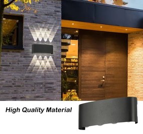 Brilagi - LED Vonkajšie nástenné svietidlo FLAREBOX LED/8W/230V čierne IP65