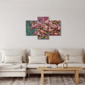 Obraz - Olejomaľba, Rozkvitnutá sakura (90x60 cm)