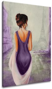 Gario Ručne maľovaný obraz Prechádzka v Paríži Rozmery: 100 x 70 cm