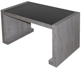 Konferenčný stolík Arsinoe betón/čierne sklo