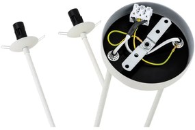 Argon 1841 - Luster na tyči ABSOS 4xE14/7W/230V alabaster biela