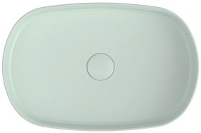 Sapho Sapho, INFINITY OVAL keramické umývadlo na dosku, 55x36 cm, matná zelena Mint, 10NF65055-2T