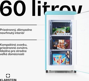 Klarstein Laika 60L mraznička 60 l 3 zásuvky teplota: -18 až 0 °C