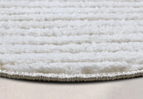 ELLE Decoration, Kusový koberec New York 106203 White kruh, 160x160 (priemer) kruh, biela, chodba / predsieň