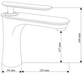 Mexen Trinity - BATERIA UMÝVADLOVÁ, Chrómová,72600-00