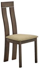 Kondela Drevená stolička, buk merlot/Magnolia hnedá látka, DESI