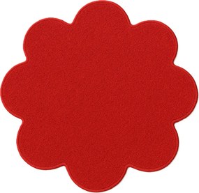 Vopi, Kusový koberec Eton červený kvet, 120x120 kvietok, červená, detská izba