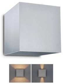 Brilagi - LED Vonkajšie nástenné svietidlo CUBE LED/6W/230V šedá IP54