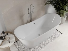 Mexen Celia, voľne stojaca vaňa 170 x 75 cm, biela, chrómový prepad, 52331707500-01