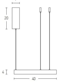 Zambelis 2006 - LED Stmievateľný luster na lanku LED/36W/230V zlatá