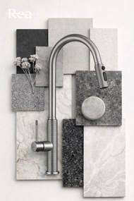 Rea Master, vysoká drezová batéria, brúsená oceľ, REA-B7205