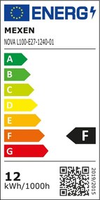 Mexen Nova, LED žiarovka E27, A60, 12W, neutrálna - 4000K, 1260 lm - L100-E27-1240-01