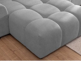 Sivá rohová pohovka (ľavý roh/s leňoškou) Albane – Ropez