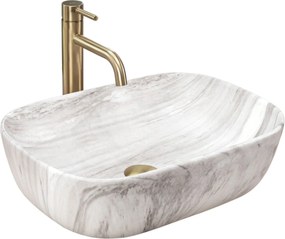 Rea Belinda Ash, umývadlo na dosku 460x330x135 cm, imitácia kameňa matná, REA-U3324