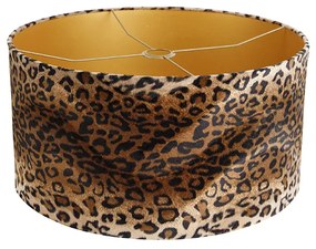 Zamatový tienidlo lampy leopardí vzor 50/50/25 zlatý interiér