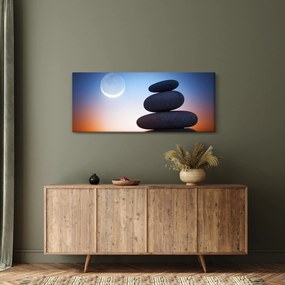 Obraz poskladaných kameňov na sebe (120x50 cm)