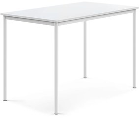 Stôl BORÅS, 1400x800x900 mm, laminát - biela, biela