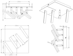 Trio - LED Bodové svietidlo OPIUM 4xLED/4,5W/230V