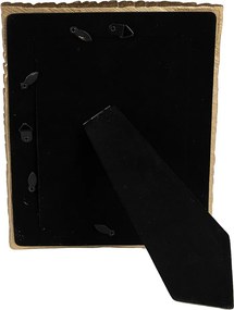 Zlatý antik dekoratívny fotorámik s jemnými lístkami - 19*2*24 cm / 13*18 cm
