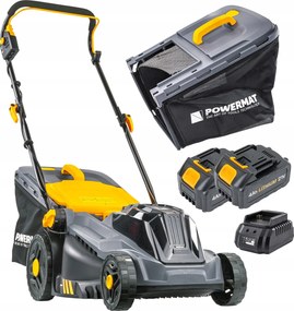 Akumulátorová Kosačka 38 cm S Košom 42L 2x Aku 4Ah Powermat