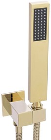 Rea Fenix Davis, podomietkový sprchový set + box s dažďovou a ručnou sprchou, zlatá lesklá, REA-P6324