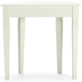 furniture-nabytek.cz - Masívny toaletný stolík Catana v bielej farbe, borovica, lakovaný – guľatý