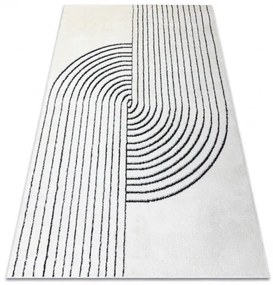 Dywany Łuszczów AKCIA: 200x290 cm Kusový koberec Mode 8587 geometric cream/black - 200x290 cm