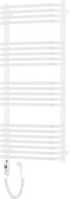 Mexen Apollo, elektrické vykurovacie teleso 1210x550 mm + vykurovacia tyč 600 W, biela, W117-1210-550-2600-20