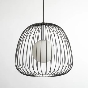 Luster na lanku BELL 1xG9/12W/230V pr. 33 cm čierna/lesklý chróm