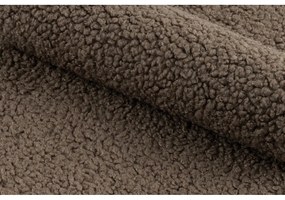 Hnedé kreslo z textílie buklé Elmont – Actona