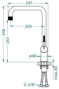 ALVEUS 1150764 - Drezová batéria FLORA 34,8 cm bronz