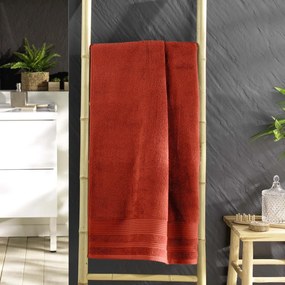 Froté bavlnená osuška v tehlovej farbe 70x130 cm Tendresse – douceur d'intérieur