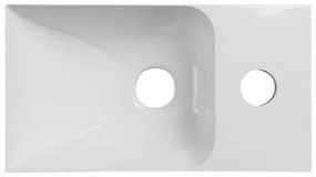 Sapho - Závesné umývadlo PICCOLINO 30x17 cm pravé/liaty mramor/biela