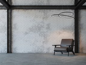 Toolight Toolight, LED závesné svietidlo APP1194-CP, čierna-biela, OSW-40025